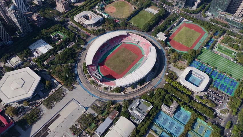 Aerial View of Urban Architecture in Guangzhou City, China