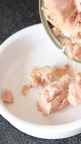 Tuna canned fish seafood appetizer dish organic fresh tasty gourmet food background on the table rustic food top view copy space  pescetarian diet