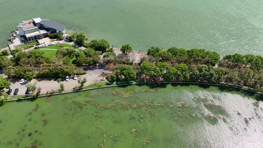 Aerial View of the Natural Scenery of Shanghu Lake in China