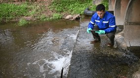 Environmental engineers inspect water quality,Bring water to the lab for testing,Check the mineral content in water and soil,Check for contaminants in water sources. - Powered by Shutterstock - Get 15% off with code: PIKWIZARD15