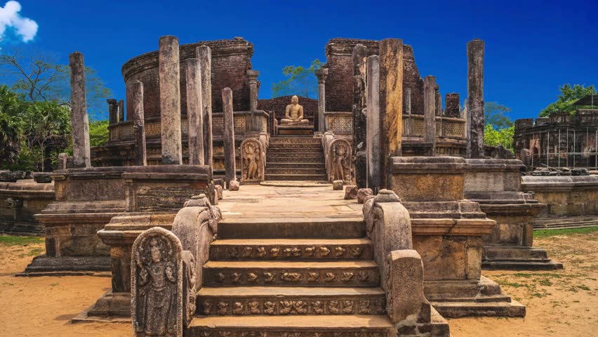 Ancient Vatadage (Buddhist stupa) in Pollonnaruwa, Sri Lanka  Ancient Vatadage (Buddhist stupa) in Polonnaruwa, Sri Lanka The ancient brick ruins of the Royal Palace (Parakramabahu’s Royal Palace) in 