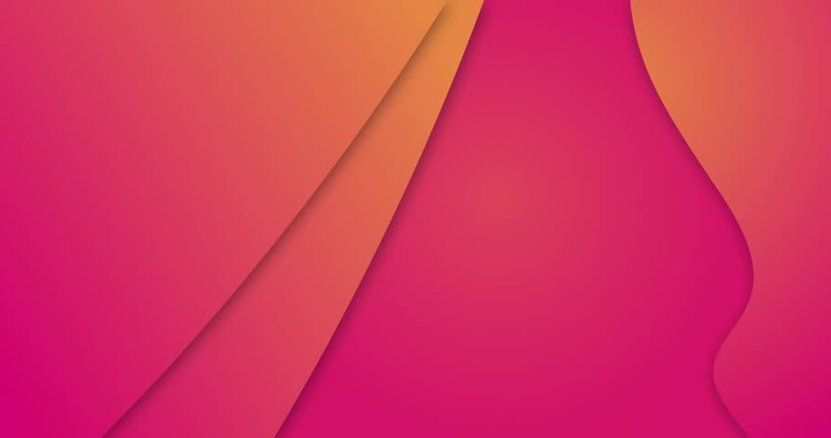 Six stylized speech bubble icons floating over layered pink orange gradient, animated illustration. Digital art, vibrant, abstract, communication, modern, dynamic, colorful