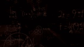 Swirling orange yellow flames flowing across void, with translucent math formulas floating in 3D. Abstract, digital art, vibrant, dynamic, energy, science, innovation - Powered by Shutterstock - Get 15% off with code: PIKWIZARD15