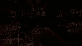 Fiery cloud emitting math formulas and graph curves in abstract art scene, with coordinate axes. Digital, abstract, vibrant, energetic, futuristic, mathematical, visualizations - Powered by Shutterstock - Get 15% off with code: PIKWIZARD15