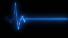 Abstract Neon Heartbeat line concept , Abstract glowing neon heartbeat and pulse rate signal technology. Stylized Electrocardiogram Waveform Animation, A stylized representation. - Powered by Shutterstock - Get 15% off with code: PIKWIZARD15