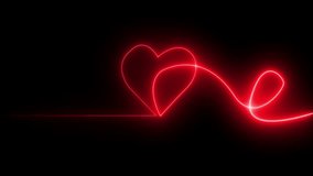 love card neon glowing icon. Bright glowing neon valentines love heart symbol animation.Abstract bright neon red energy light disco heart , Abstract bright neon red energy light disco heart - Powered by Shutterstock - Get 15% off with code: PIKWIZARD15