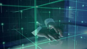 Holographic globe spinning above translucent interface, with credit card device and hexagon grid. Technology, innovation, cybersecurity, futurism, digital, data, networking - Powered by Shutterstock - Get 15% off with code: PIKWIZARD15