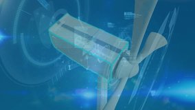 White CCTV camera floating over blue digital interface, displaying stock tickers and code overlays. Technology, cybersecurity, finance, analytics, digital, surveillance, data - Powered by Shutterstock - Get 15% off with code: PIKWIZARD15