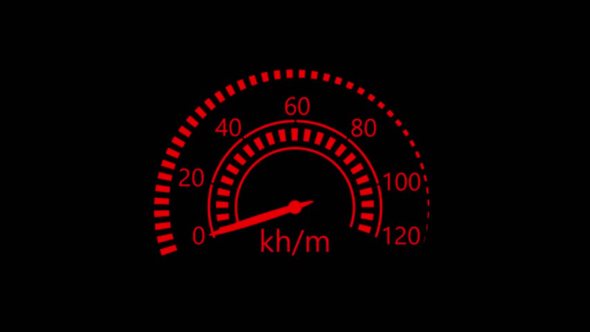 Car fuel dashboard moving up. Speed meter animation. Indicator of speed meter. Abstract speed meter or indicator neon glowing conceptual royal blue color animation. speedometer HUD UI element animati