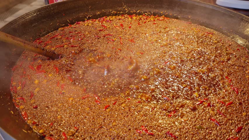 Original mala spicy hot pot in Chongqing, China