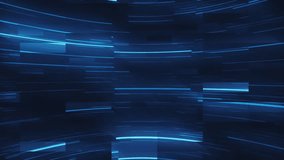 Technology background with flashing blue neon digital data lights and glitch effect. Data visualization or network security concept. Sleek high-tech futuristic animation. - Powered by Shutterstock - Get 15% off with code: PIKWIZARD15