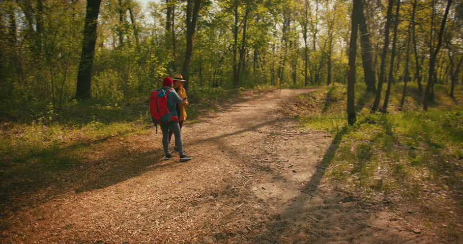 Mother and Daughter Hiking Family in Nature Walking on Outdoor Adventure on Holiday Vacation. Survival, Explore Trail or Team of Travelers with People for Trekking Diversity, Forest Bathing