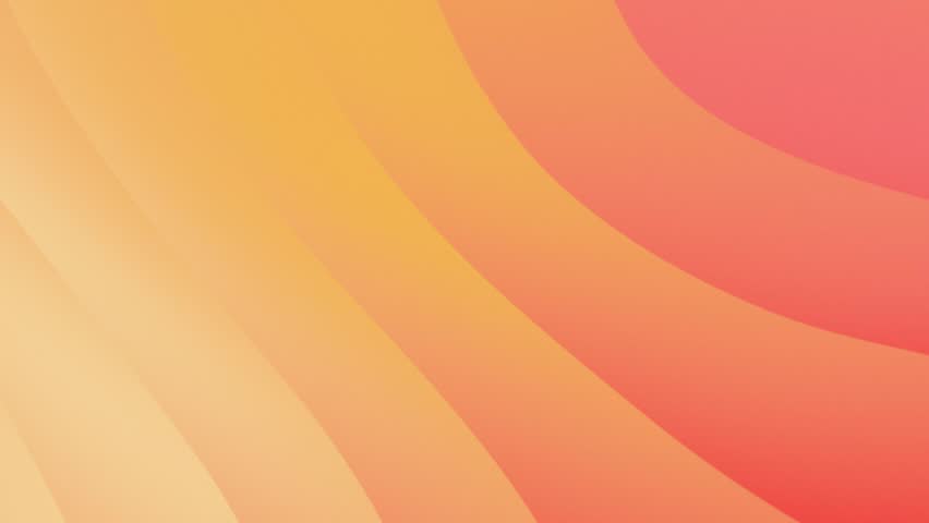 Seamless Loop - Warm Orange Peach Abstract Motion Background - Soothing Curved Lines Animation - Modern Minimalist Design for Wallpapers, UI Presentations