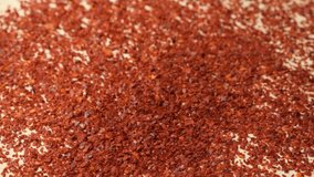 Fresh Chili Peppers Fall Into Crushed Dry Chili Pepper Seasoning Side View Slow Motion. - Powered by Shutterstock - Get 15% off with code: PIKWIZARD15