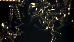 Falling down of self-tapping screws. Filmed on a high-speed camera at 1000 fps. High quality FullHD footage - Powered by Shutterstock - Get 15% off with code: PIKWIZARD15