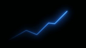 Abstract neon arrow business graph chart animation. business success arrow concept. For stock market increase,rising financial data, Investment growth after pandemic - Powered by Shutterstock - Get 15% off with code: PIKWIZARD15