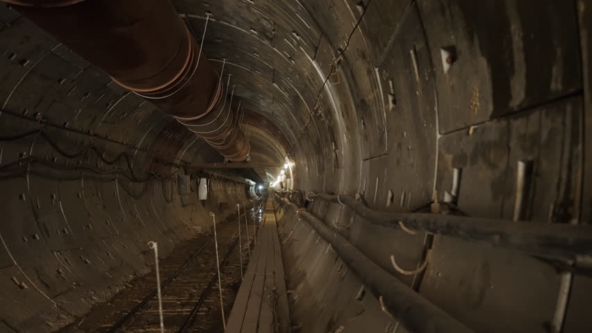 Electrical wiring extends along length of subway tunnel. Advanced systems supply energy to operate trains. Continuous supply of electricity charges train tracks