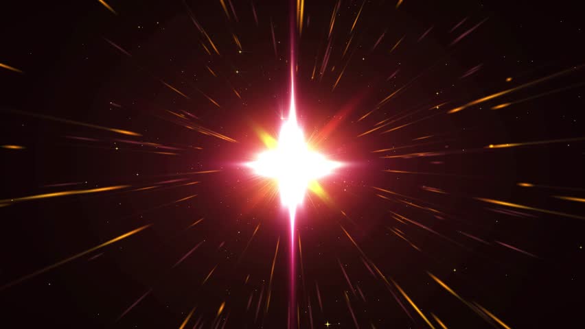 Abstract lens flare light special effect black background, Beautiful shiny sparkle animation 4K resolution.