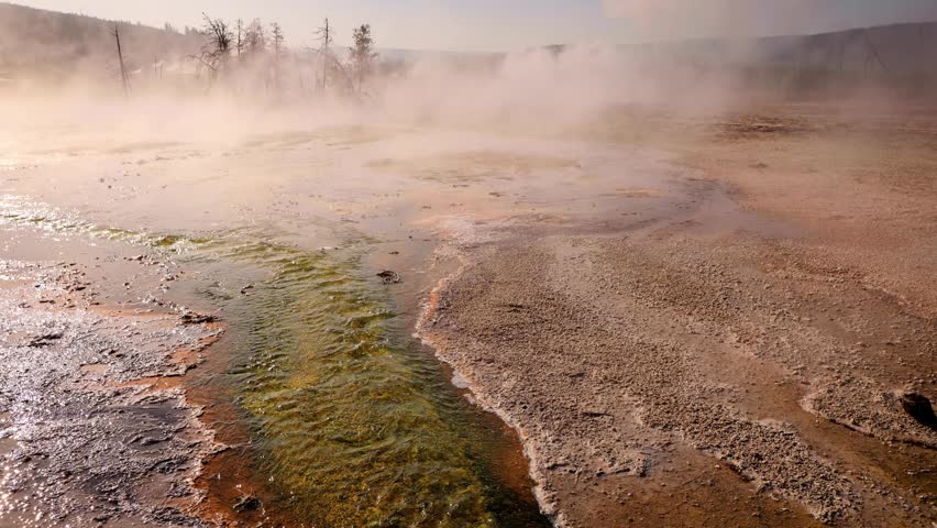 Amazing geothermal landscapes of Yellowstone National Park, Wyoming.