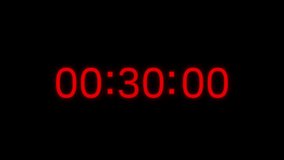 Six digit digital clock timer counting down from 30 seconds - Powered by Shutterstock - Get 15% off with code: PIKWIZARD15