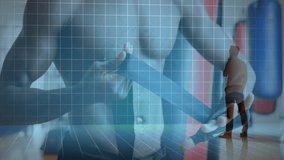 Technology professional pointing holographic world map in office, showing charts and numbers. Futuristic, immersive, data visualization, augmented reality, innovative, analytical, digital interface - Powered by Shutterstock - Get 15% off with code: PIKWIZARD15