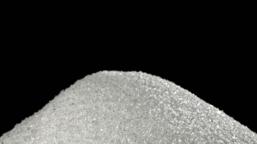 Sugar cubes fall into a pile of sugar. Filmed on a high-speed camera at 1000 fps. High quality FullHD footage