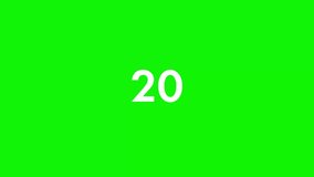 20 second countdown timer animation with a green screen background - Powered by Shutterstock - Get 15% off with code: PIKWIZARD15