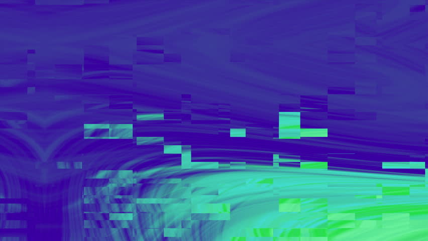 Futuristic blue and green glitch texture with digital distortion. Ideal for tech branding, sci-fi visuals, and modern web or app design.