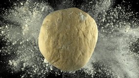 The dough flies up and falls down. Filmed on a high-speed camera at 1000 fps. High quality FullHD footage - Powered by Shutterstock - Get 15% off with code: PIKWIZARD15