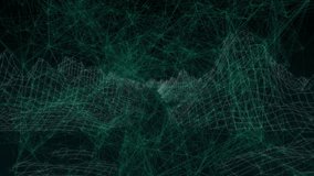 Abstract wireframe terrain forming jagged peaks, connecting glowing network nodes in 3D render. Futuristic, digital, technology, 3d, virtual, network, data - Powered by Shutterstock - Get 15% off with code: PIKWIZARD15