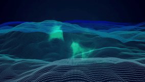 Undulating 3D wave mesh glowing with data nodes and fine lines flowing across digital topology. Futuristic, technology, innovation, connectivity, digital, network, abstract - Powered by Shutterstock - Get 15% off with code: PIKWIZARD15