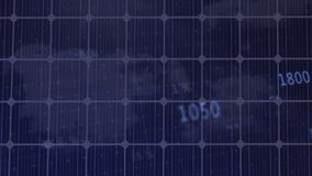 Colored line graph being animated over flat dark grid panels, showing numeric labels and 65 percent. Data visualization, analytics, quantitative, technological, innovation, futuristic, dashboard - Powered by Shutterstock - Get 15% off with code: PIKWIZARD15