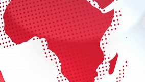 Stylized digital globe being visualized on left, combining red halftone with fake news text on grid. Geography, technology, digital, futurism, data, virtual, innovation - Powered by Shutterstock - Get 15% off with code: PIKWIZARD15