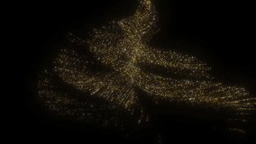 4K Gold Explosion effect. Festive Fireworks. Isolated on black background. Floating golden sparkles. Glowing Particles. Overlay.  - Powered by Shutterstock - Get 15% off with code: PIKWIZARD15
