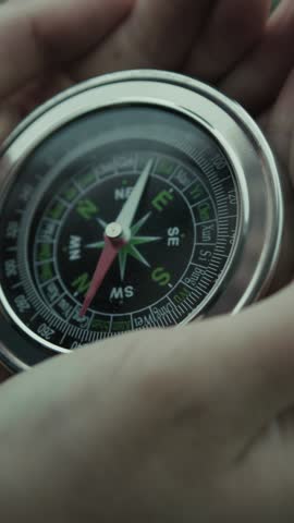 Compass To Orient Yourself When You Are Lost In Women Hands