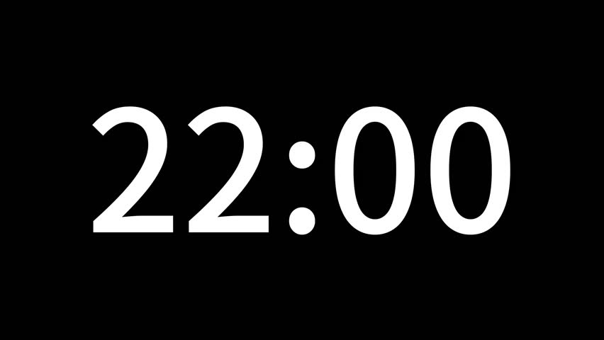 Countdown timer from 22 minute to 21 minute suitable for presentations, educational. The minimalist design ensures seamless integration with any video project. Ideal for editors looking for modern