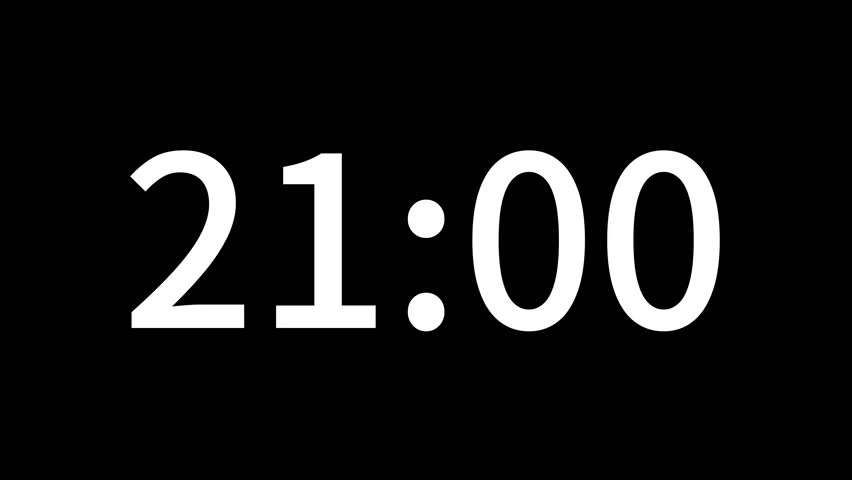 Countdown timer from 21 minute to 20 minute suitable for presentations, educational. The minimalist design ensures seamless integration with any video project. Ideal for editors looking for modern