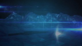 Network graph being rendered in 3D on dark blue terrain, showing glowing user nodes and connections. Cyberspace, connectivity, technology, digital, abstract, futuristic, data - Powered by Shutterstock - Get 15% off with code: PIKWIZARD15