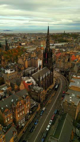 A stunning view of old town Edinburgh, Scotland