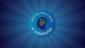 artificial intelligence  AI generated emblem label for product generate animated background - Powered by Shutterstock - Get 15% off with code: PIKWIZARD15