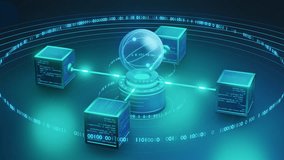 Futuristic of a quantum computing system featuring interconnected data nodes, digital binary flow, and glowing technology elements. - Powered by Shutterstock - Get 15% off with code: PIKWIZARD15