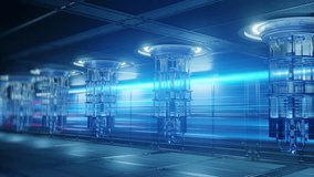 High-tech laboratory with multiple quantum computers and glowing motion lines, representing fast data processing and futuristic computing power. - Powered by Shutterstock - Get 15% off with code: PIKWIZARD15