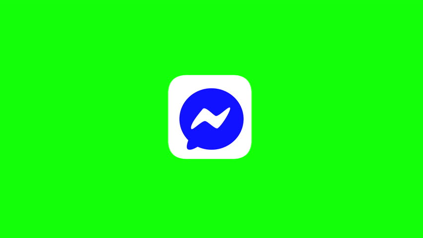 Message icon with rapid increasing notification count on Green Screen.