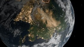 Planet Earth showing Asia with heart icon in chat bubble and red digital network lines. Social media interaction and global communication concept for poster and wallpaper. vertical - Powered by Shutterstock - Get 15% off with code: PIKWIZARD15