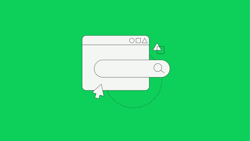 Web search, online search, online website security concept loop animation video