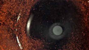 A working grinder with ground coffee. Top view. Filmed on a high-speed camera at 1000 fps. High quality FullHD footage - Powered by Shutterstock - Get 15% off with code: PIKWIZARD15