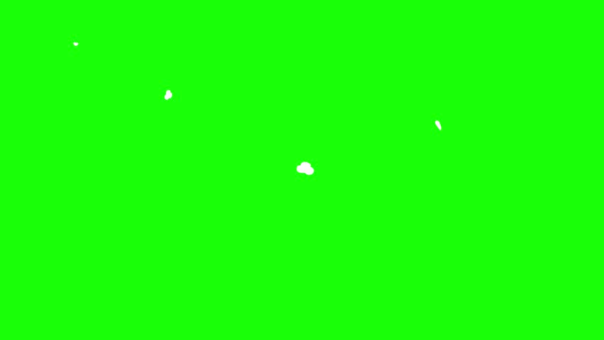 Cartoon Cloud Title Animation with Star Accents on Green Screen – Playful Title Frame Motion Graphics