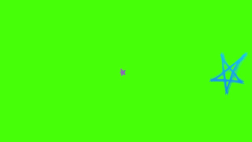Colorful Doodle FX Animation on Green Screen – Hand-Drawn Looping Swipe-Up Symbol and Circle Sketch Elements