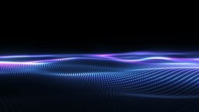 Abstract digital glowing dynamic particle waves with motion light background, data flow, cyber technology. 3d rendering. Seamless looping video 4k. Data flow intro video animation
 - Powered by Shutterstock - Get 15% off with code: PIKWIZARD15