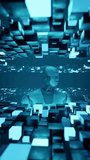 Humanoid robot surrounded by floating cubes in a digital environment. Futuristic technology concept - Powered by Shutterstock - Get 15% off with code: PIKWIZARD15